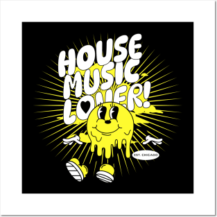 HOUSE MUSIC  - Lover Melting Mascot (yellow/white) Posters and Art